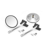 Quick Release Mirror Relocation Kit  Stainless; 97-18 Jeep Wrangler