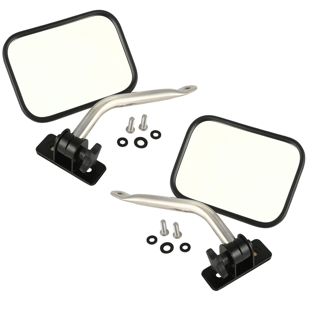 Quick Release Mirror Relocation Kit  Stainless; 97-18 Wrangler TJ/JK