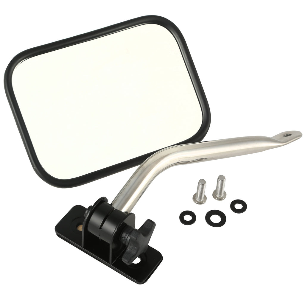 Quick Release Mirror Relocation Kit  Stainless; 97-18 Jeep Wrangler