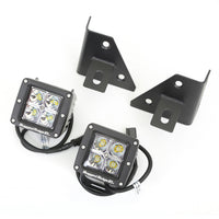Rugged Ridge 11027.12 | Windshield Bracket LED Kit, Black, Square; 76-95 Jeep CJ/Wrangler YJ
