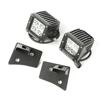 Rugged Ridge 11027.16 | Windshield Bracket LED Kit, Textured Black, Square; 07-16 Wrangler JK