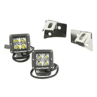 Rugged Ridge 11028.10 | Windshield Bracket LED Kit, Stainless Steel, Square; 07-16 Wrangler JK