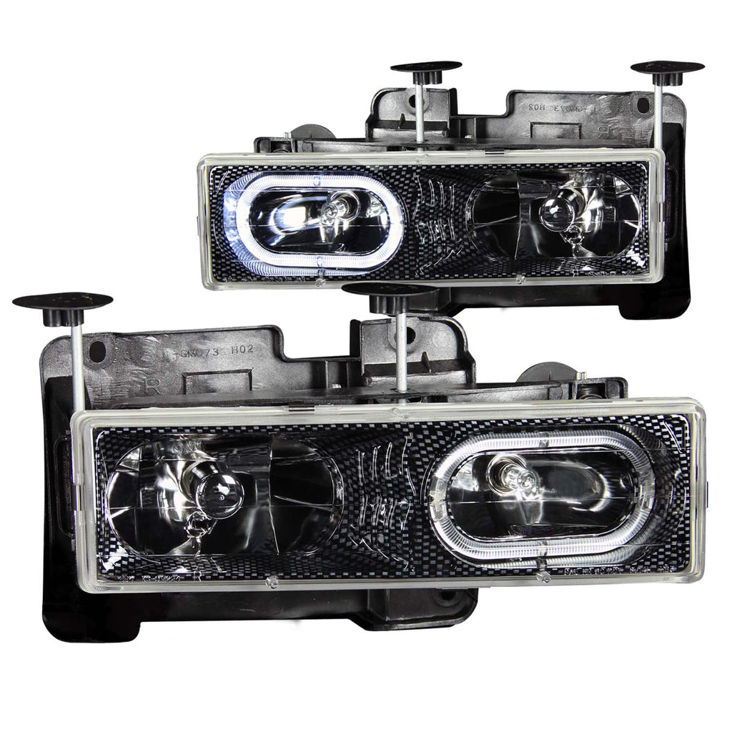 ANZO USA Crystal Headlight Set W/Halo