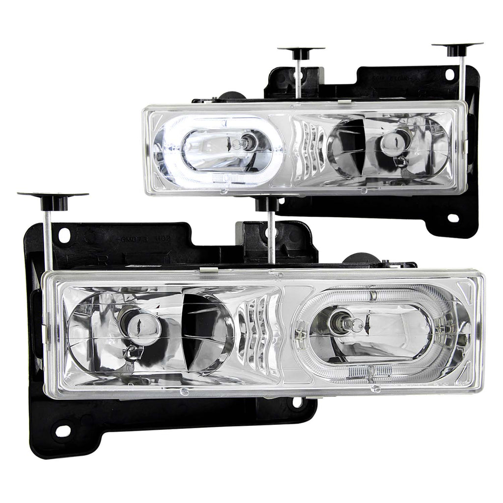 ANZO USA Crystal Headlight Set W/Halo