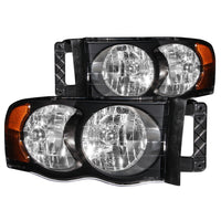 ANZO USA-111022 | Crystal Headlight Set; Clear Lens; Black Housing;Pair