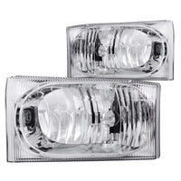 ANZO USA-111023 | Crystal Headlight Set; Clear Lens; Chrome Housing;Pair Not For Use w/Sealed Beam Headlights;