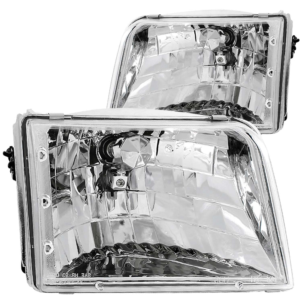 ANZO USA-111036 | Crystal Headlight Set; Clear Lens; Chrome Housing;Pair