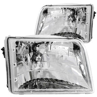 ANZO USA-111036 | Crystal Headlight Set; Clear Lens; Chrome Housing;Pair