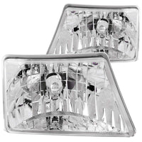 ANZO USA-111037 | Crystal Headlight Set; Clear Lens; Chrome Housing;Pair