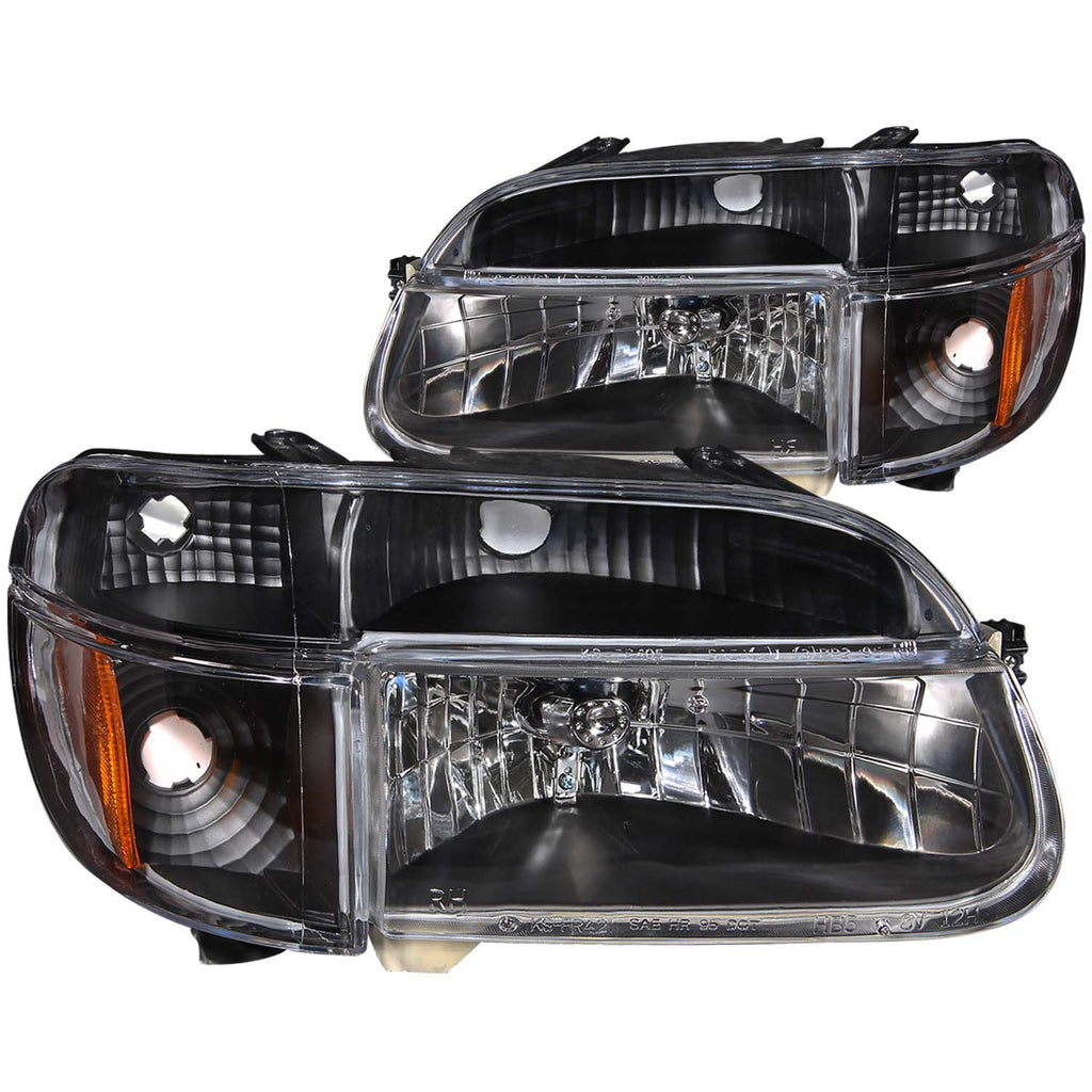 ANZO USA-111039 | Crystal Headlights Black w/ Corner Lights 2pc