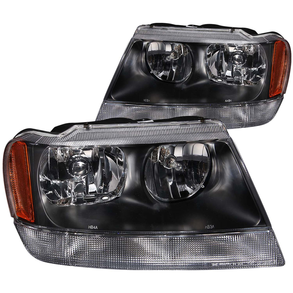 ANZO USA-111042 | Crystal Headlight Set; Clear Lens; Black Housing;Pair