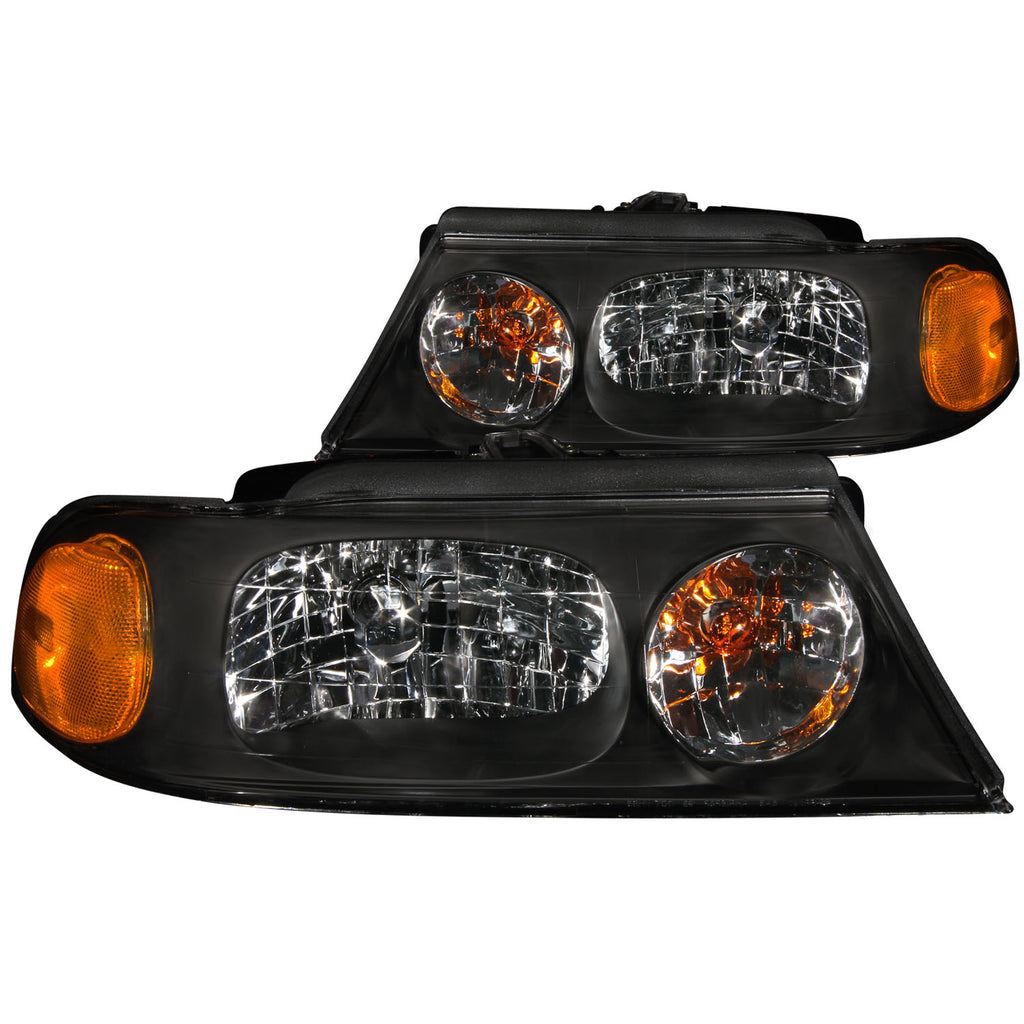 ANZO USA-111046 | Crystal Headlight Set; Clear Lens; Black Housing;Pair For Use w/Non HID Models Only;