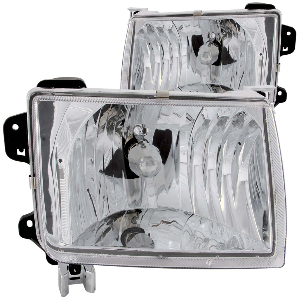 ANZO USA-111049 | Crystal Headlight Set; Clear Lens; Chrome Housing;Pair