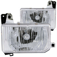 ANZO USA-111050 | Crystal Headlight Set; Clear Lens; Chrome Housing;Pair Not For Use w/Sealed Beam Models;