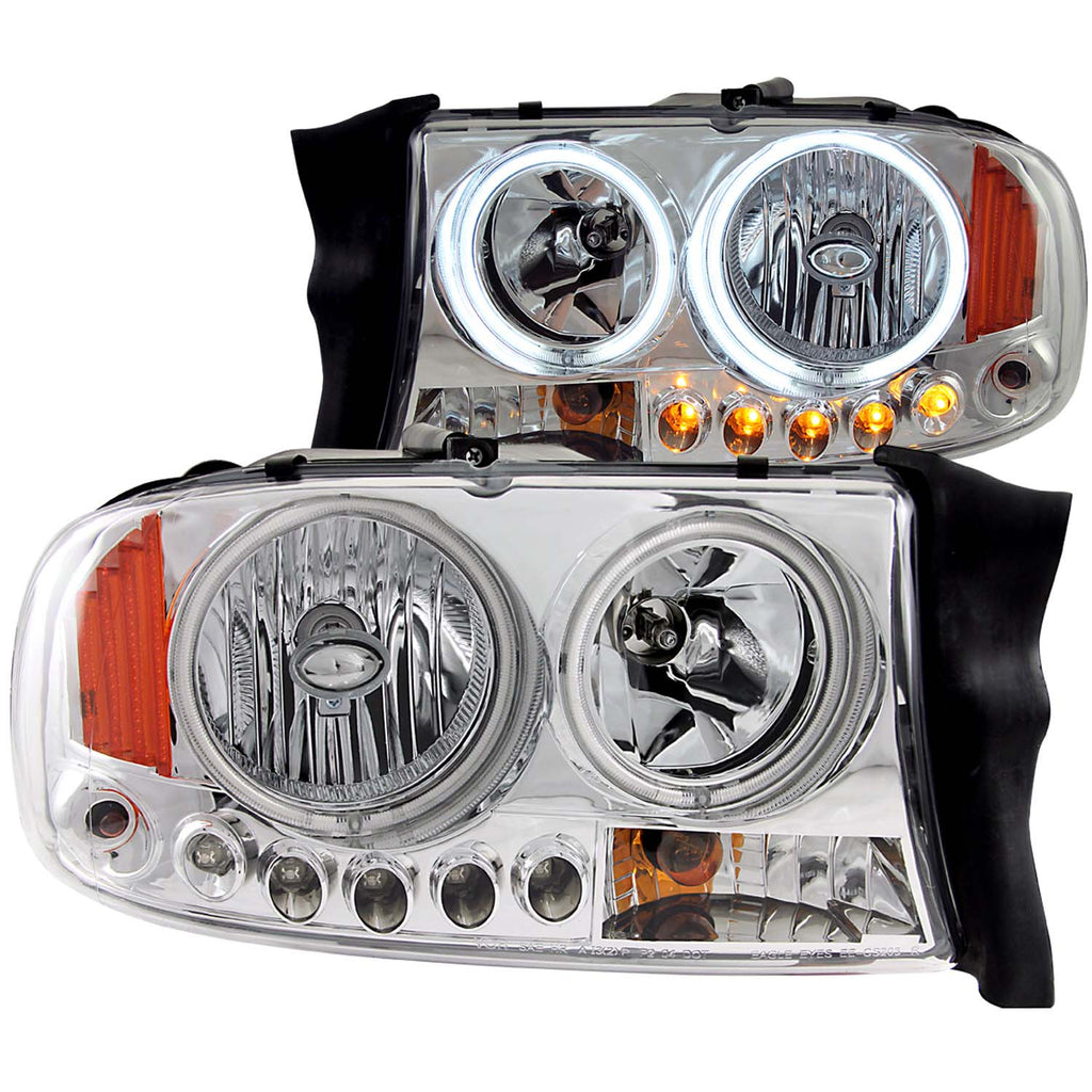 ANZO USA-111059 | Crystal Headlight Set; Clear Lens; Chrome Housing;Pair 1 pc.;