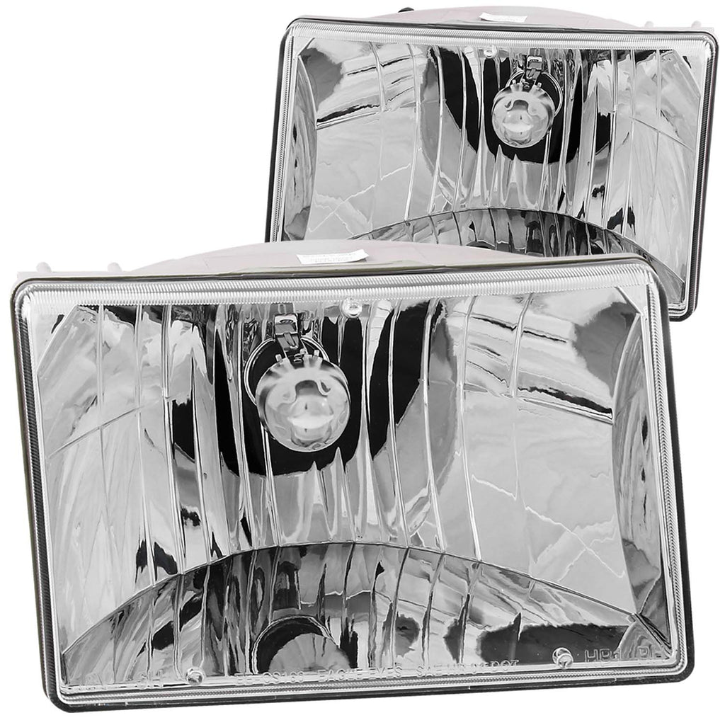 ANZO USA-111066 | Crystal Headlight Set; Clear Lens; Chrome Housing;Pair
