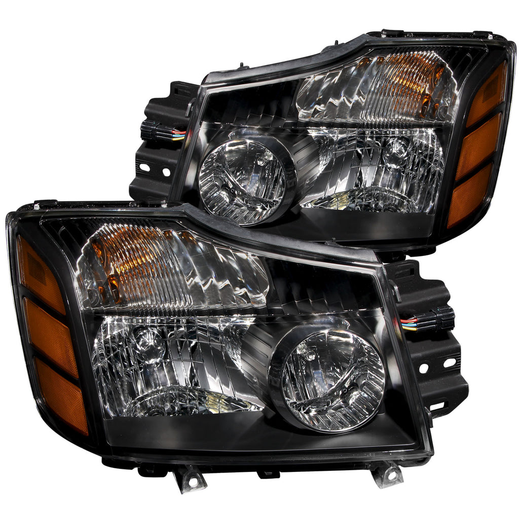 ANZO USA-111069 | Crystal Headlight Set; Clear Lens; Black Housing;Pair
