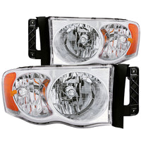 ANZO USA-111076 | Crystal Headlight Set; Clear Lens; Chrome Housing;Pair