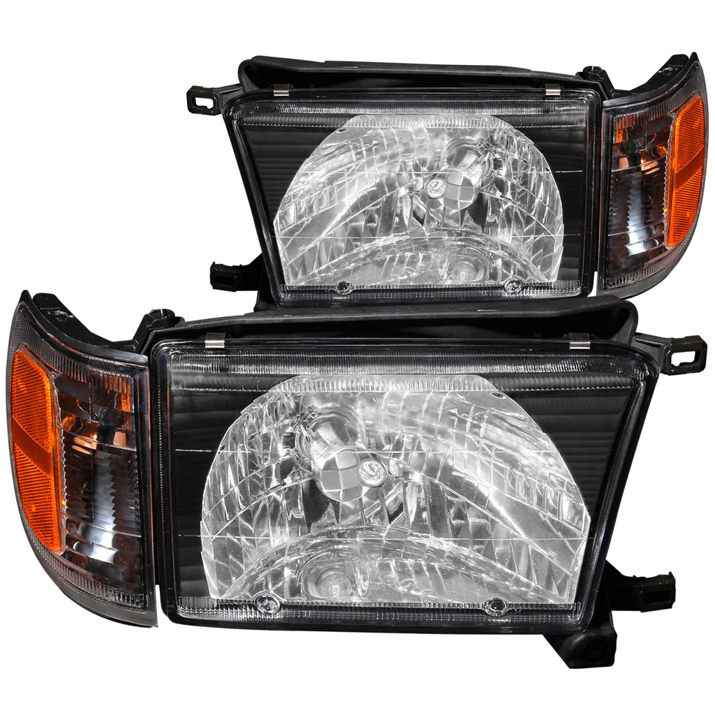 ANZO USA-111077 | Crystal Headlight Set; Clear Lens; Black Housing;Pair