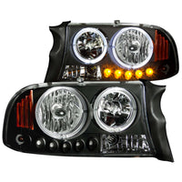 ANZO USA-111085 | Crystal Headlight Set; Clear Lens; Black Housing;Pair 1 pc.;