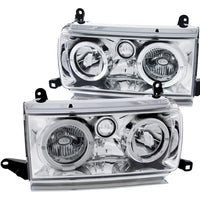 ANZO USA-111092 | Crystal Headlight Set w/Halo; Clear Lens; Chrome Housing;Pair