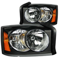 ANZO USA-111105 | Crystal Headlight Set; Clear Lens; Black Housing;Pair