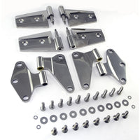 Door Hinge Kit  Stainless Steel; 07-18 Jeep Wrangler JK