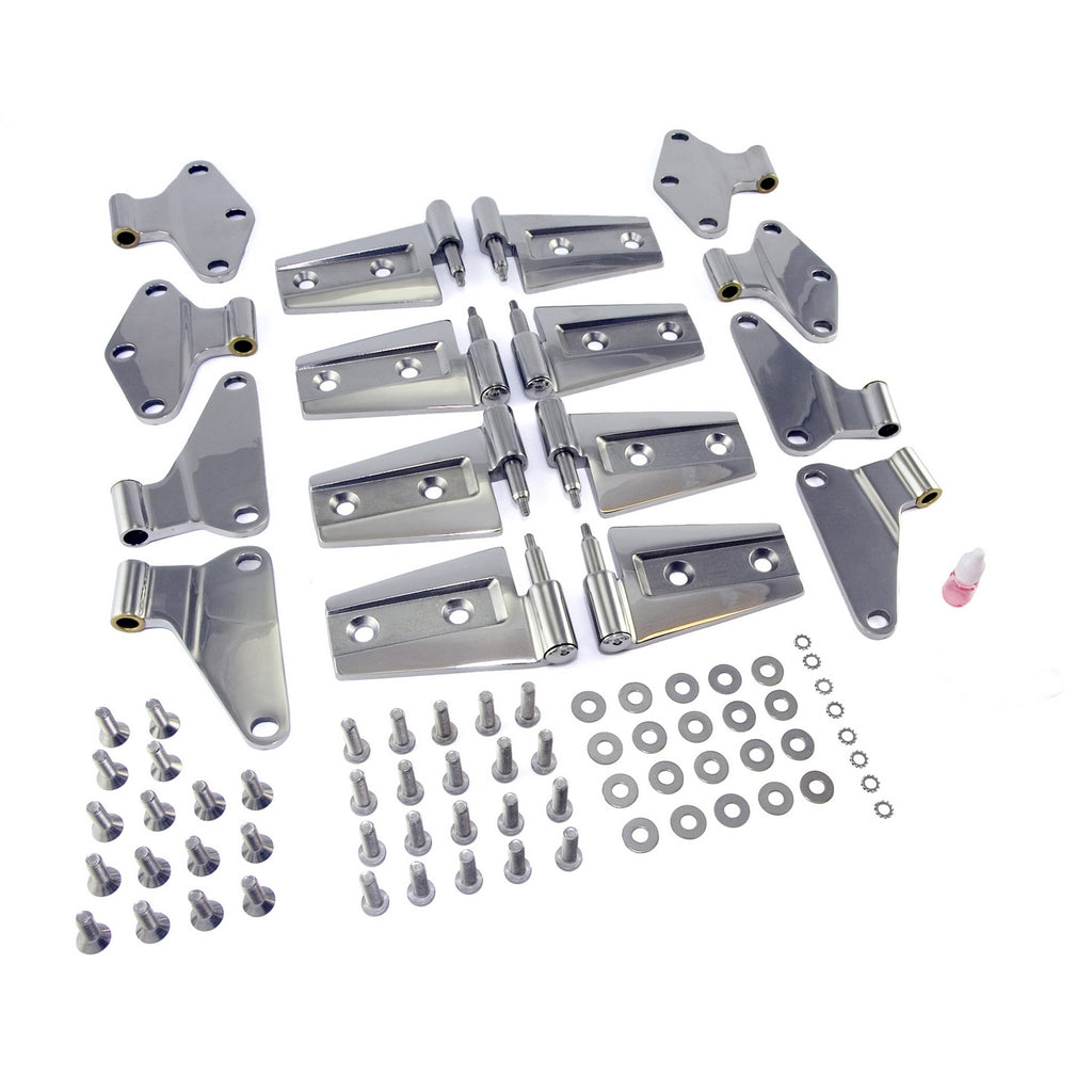 Door Hinge Kit  Stainless Steel; 07-18 Jeep Wrangler JKU