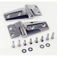 Hood Hinge Kit  Stainless Steel; 07-18 Jeep Wrangler JK