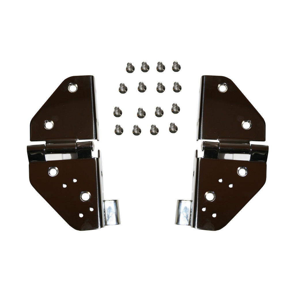 Windshield Hinge Kit  Stainless Steel; 76-95 Jeep CJ/Wrangler YJ
