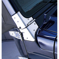 Windshield Hinge Kit  Stainless Steel; 97-06 Jeep Wrangler TJ