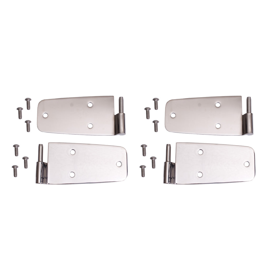 Door Hinge Kit  Stainless Steel; 76-93 Jeep CJ/Wrangler YJ