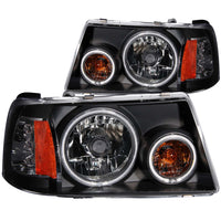 ANZO USA-111152 | Crystal Headlight Set w/Halo; Clear Lens; Black Housing;Pair CCFL; 1 pc.;