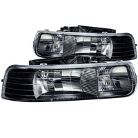 ANZO USA-111155 | Crystal Headlight Set; Clear Lens; Black Housing;Pair