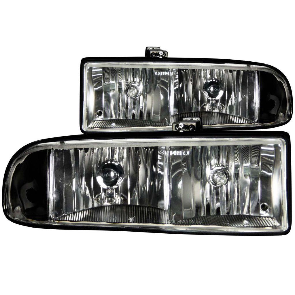 ANZO USA-111156 | Crystal Headlight Set; Clear Lens; Black Housing;Pair
