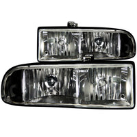 ANZO USA-111156 | Crystal Headlight Set; Clear Lens; Black Housing;Pair