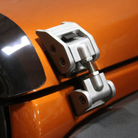 Hood Catch Kit  Silver; 07-18 Jeep Wrangler JK