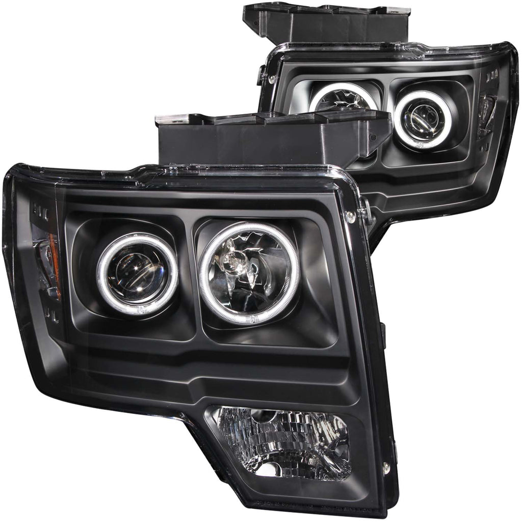 ANZO USA-111161 | Projector Headlight Set w/Halo; Clear Lens; Black Housing;Pair CCFL; For Use w/Non HID Models Only;