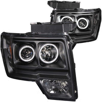 ANZO USA-111161 | Projector Headlight Set w/Halo; Clear Lens; Black Housing;Pair CCFL; For Use w/Non HID Models Only;