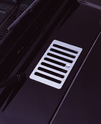 This Stainless Steel Cowl Vent Cover From Rugged Ridge Fits 98-06 Jeep Wrangler.