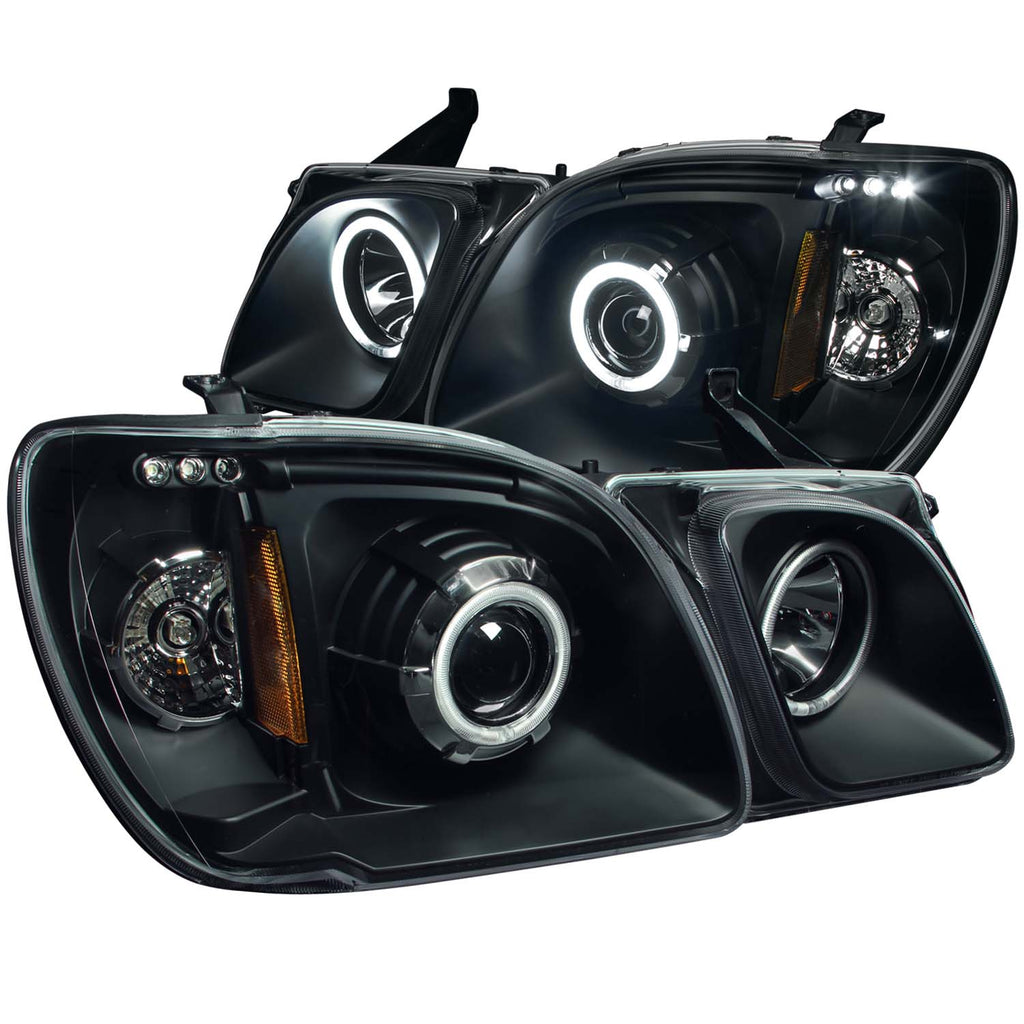 ANZO USA-111170 | Projector Headlight Set w/Halo; Clear Lens; Black Housing;Pair CCFL; For Use w/Non HID Models Only;