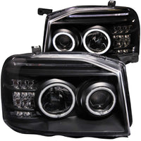 ANZO USA-111172 | Projector Headlight Set w/Halo; Clear Lens; Black Housing;Pair CCFL;