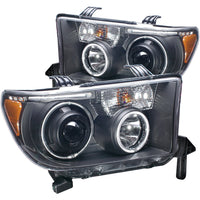 ANZO USA-111174 | Projector Headlight Set w/Halo; Clear Lens; Black Housing;Pair CCFL; Not For Use w/Leveling Headlights;