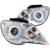ANZO USA-111187 | Projector Headlight Set w/Halo; Clear Lens; Chrome Housing;Pair CCFL; For Use w/Non HID/XEXON Models Only;
