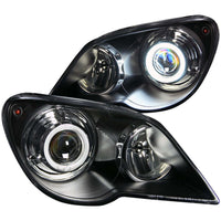 ANZO USA-111188 | Projector Headlight Set w/Halo; Clear Lens; Black Housing;Pair CCFL; For Use w/Non HID/XENON Models Only;
