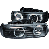 ANZO USA-111189 | Projector Headlight Set w/Halo; Clear Lens; Black Housing;Pair