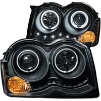 ANZO USA-111213 | Projector Headlight Set w/Halo; Clear Lens; Black Housing;Pair CCFL; For Use w/Non HID Models Only;