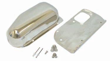 Windshield Wiper Motor Cover Kit  Stainless Steel; 76-86 CJ5/CJ7/CJ8