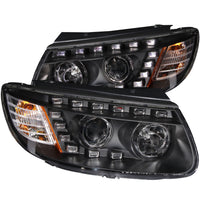 ANZO USA-111237 | Projector Headlight Set; Clear Lens; Black Housing; w/LED;Pair
