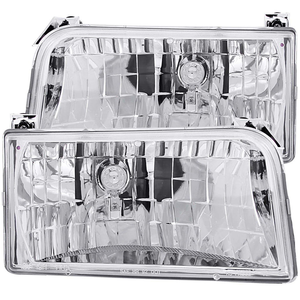 ANZO USA-111247 | Crystal Headlight Set; Clear Lens; Chrome Housing;Pair